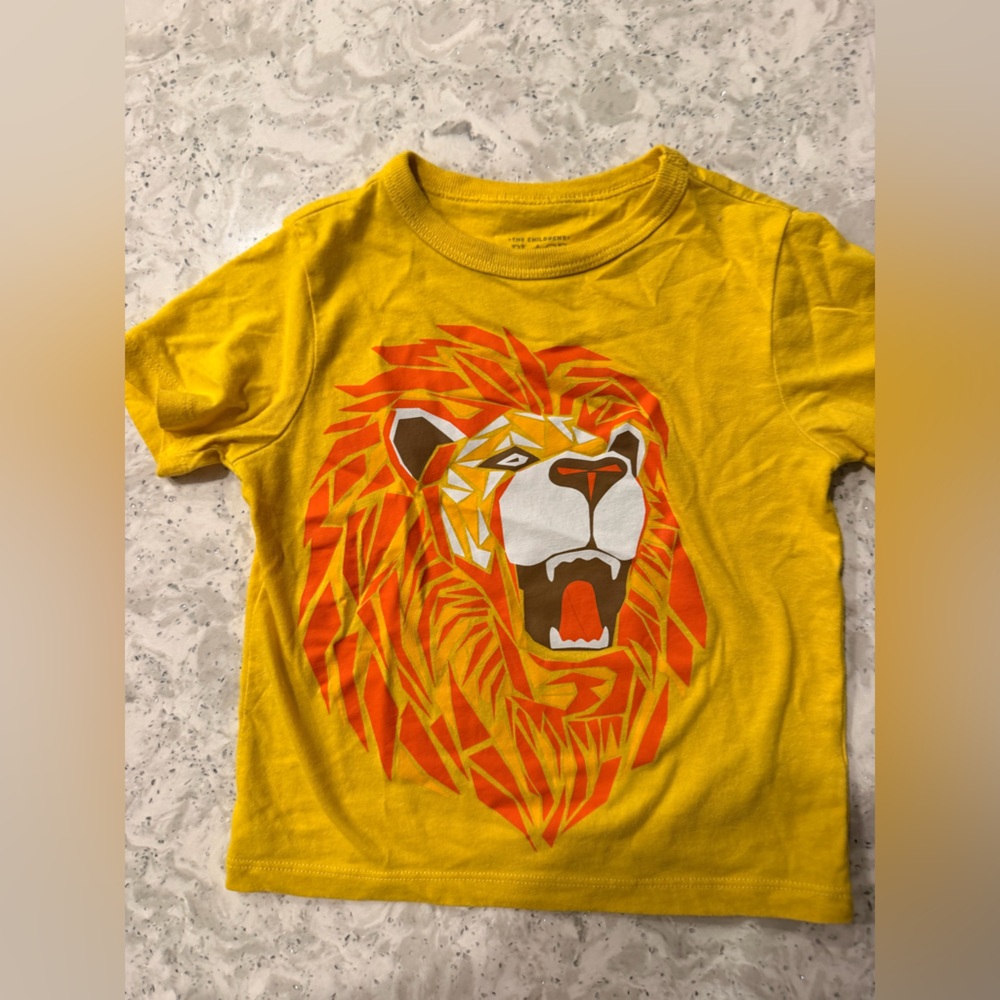 The Children's Place Yellow and Orange Lion Tee